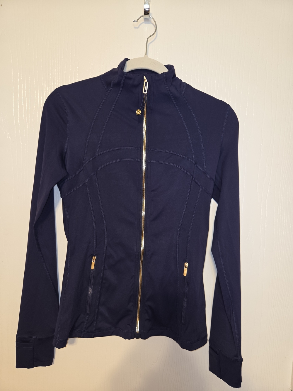 lululemon athletica Navy Full-Zip Utility Jacket with Gold Hardware-NWT